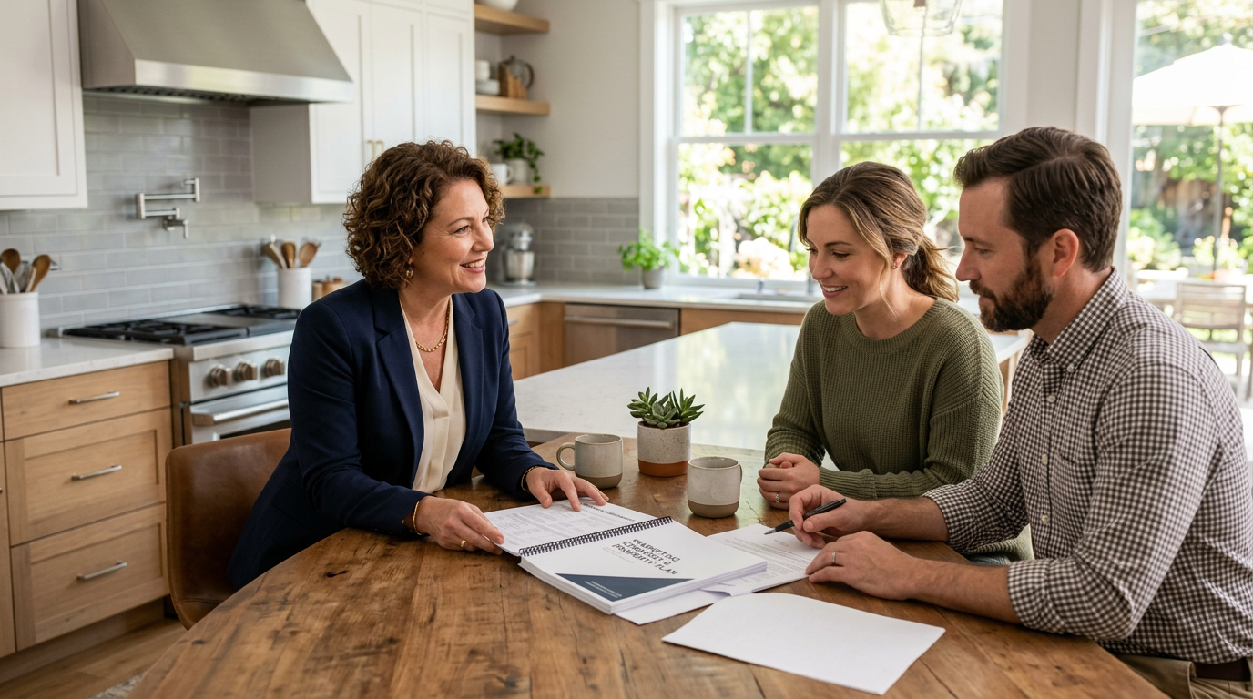 REAL ESTATE AGENT WITH CLIENTS